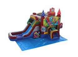 Hybrid20Combo20Happy20Birthday20Artworks 1773026885 Hybrid double lane bounce house w/ slide